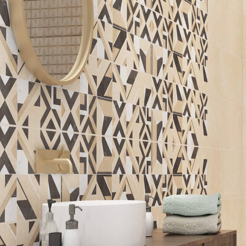 کاشی تبریز طرح کاغذ دیواری؛ دکوراسیون عایق طول عمر بالا