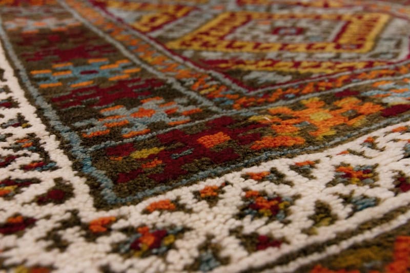 گلیم فرش قشقایی ساوین؛ پشمی پلی پروپیلن سنتی بدون پرز