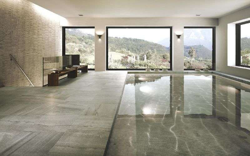 کاشی و سرامیک بندر لنگه؛ مشکی سفید طوسی آبی 2 طرح سنگ چوب