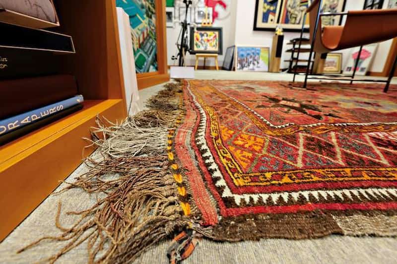 گلیم قشقایی نقوش؛ لچک ترنج 3 جنس پشم پنبه موی شتر بز