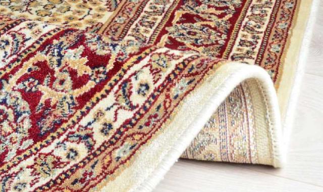 فرش دستباف 9 متری نایین؛ بافت ریز گیاهی طرح (افشان ابری برگردان)