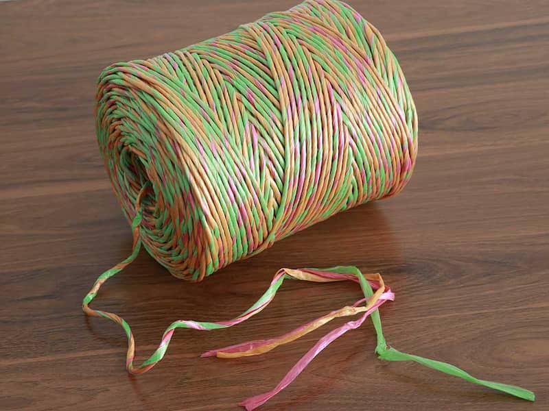 نخ پلاستیکی بسته بندی؛ طبیعی مصنوعی مختلط 2 دسته فیلامنتی ریسیده