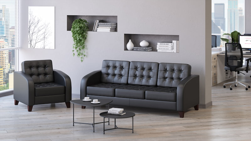 مبلمان اداری دست دوم؛ سه دو نفره پارچه چرم مقاوم Furniture