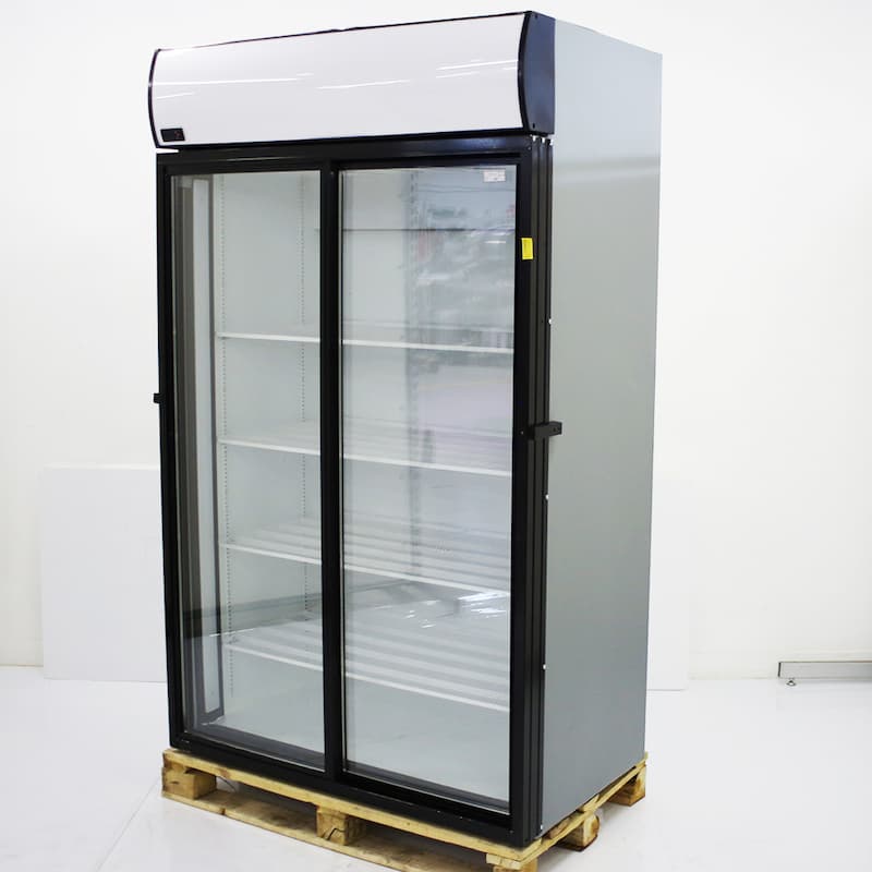 یخچال ویترینی ایستاده کوچک دست دوم؛ جنس کروم  بدون برفک نیکل display fridge