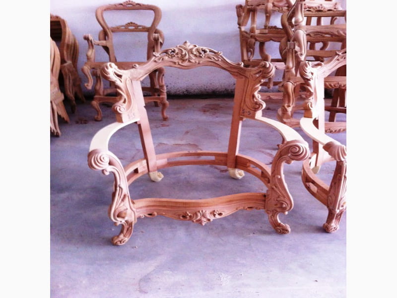 اسکلت مبل چستر؛ الوار تحمل وزن بالا مستعطیلی نیم ست