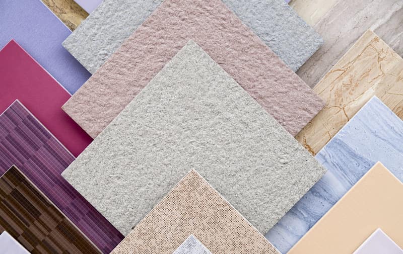 کاشی و سرامیک جوانمردی اصفهان؛ پولیش دار مات 3 رنگ (آبی بنفش خاکستری)