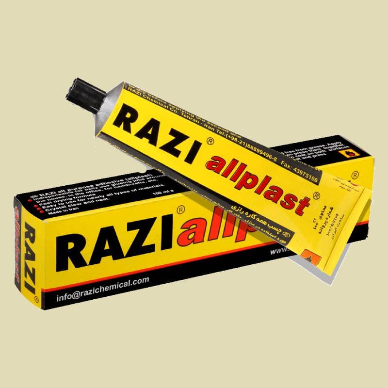 چسب صنعتی رازی؛ مایع تیوپی 3 کاربرد کاغذ چینی شیشه