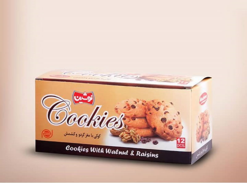 کلوچه صادراتی نوشین؛ شکلاتی نارگیلی بسته بندی 6 عددی مناسب سوغاتی