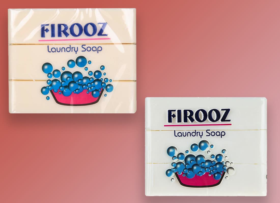 صابون لباسشویی فیروز؛ روغن نارگیل 2 رایحه اسطوخودوس لیمو ترش Firouz