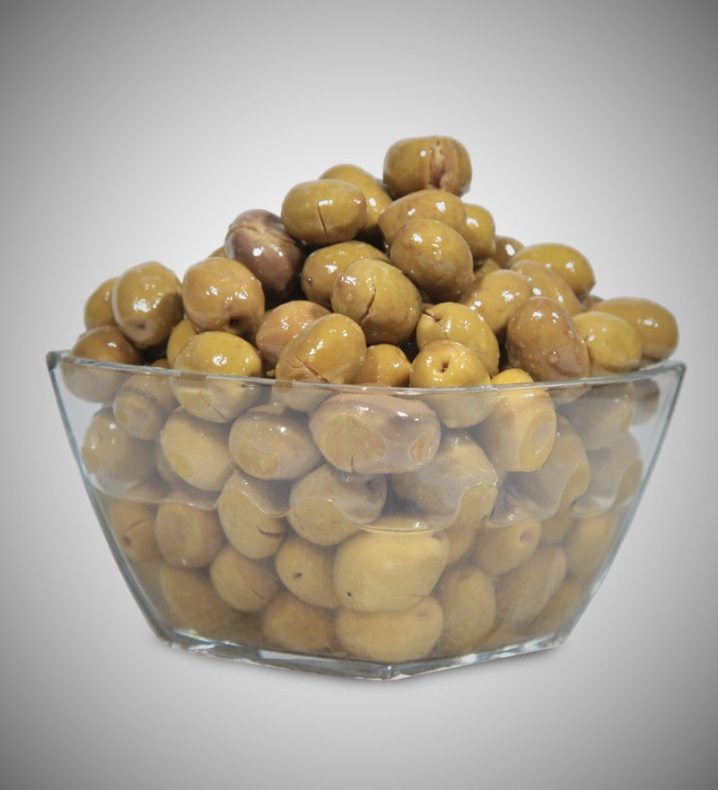 زیتون هسته شکسته؛ شور تلخ بدون مواد شیمیایی 2 رنگ سبز زرد