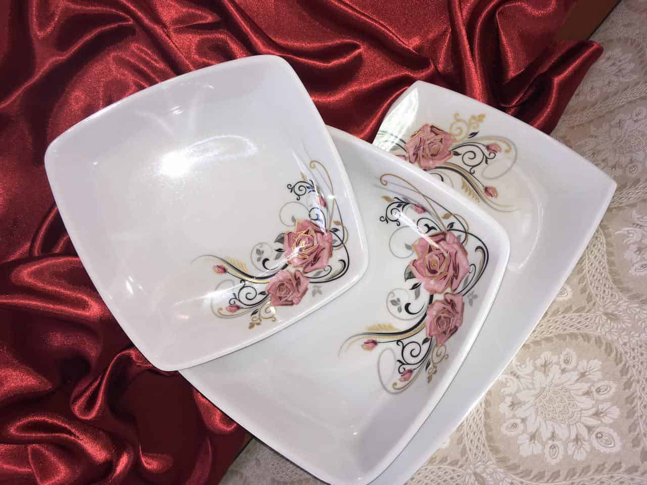 سرویس ملامین دوازده نفره؛ آرکوپال کریستالی ضد خش 2 طرح سنتی مدرن