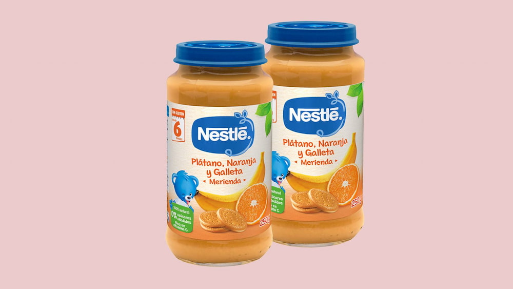 پوره میوه نستله (کنسانتره) موز سیب 200 گرمی Nestle