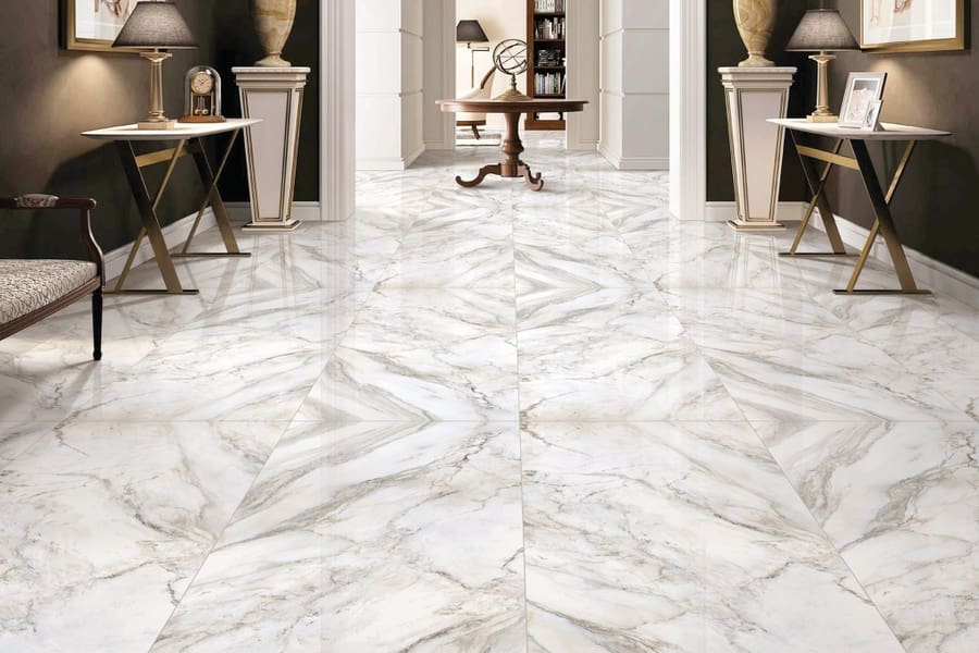 سرامیک کلکته تبریز؛ مقاوم رنگ (کرم قهوه ای طلایی) مناسب کف ساختمان