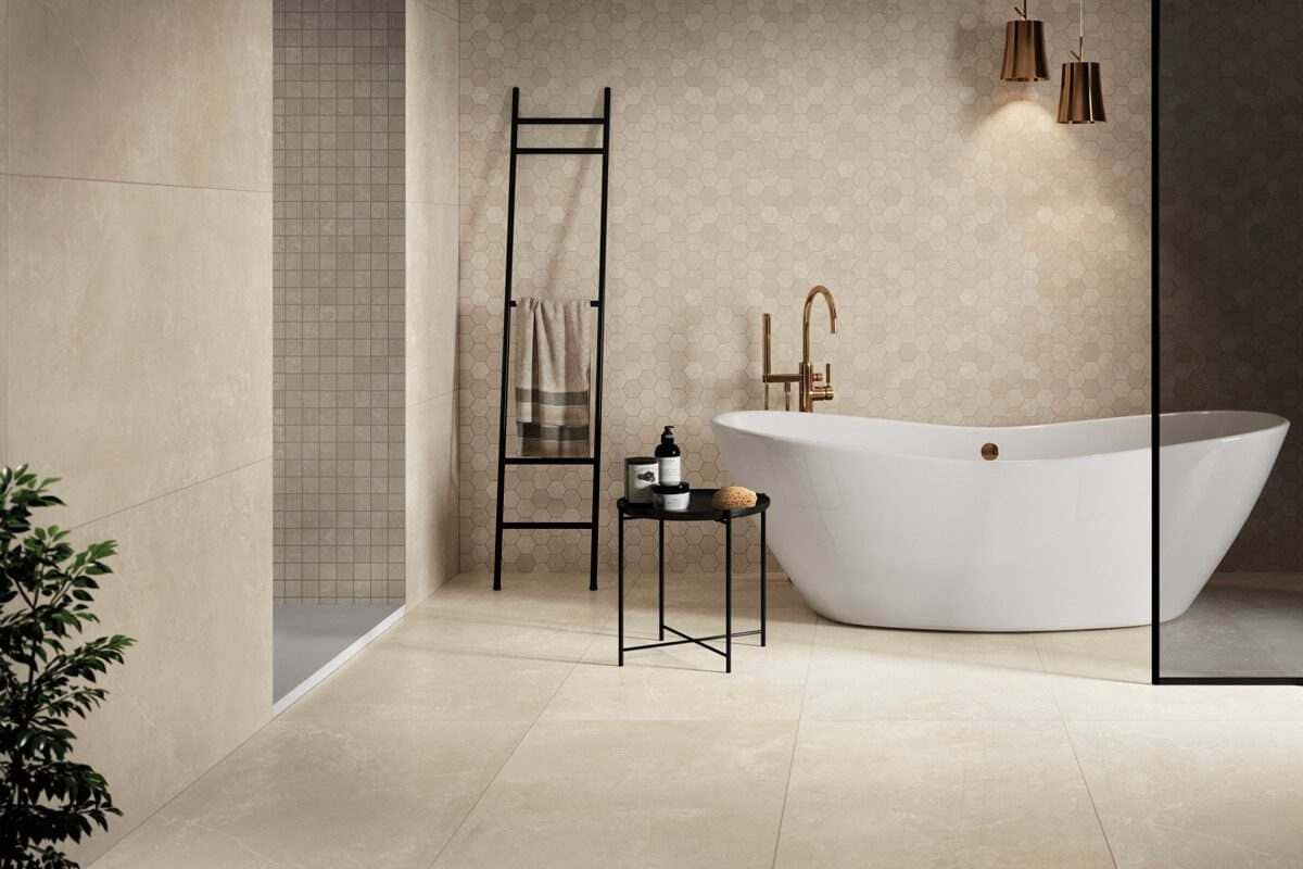 سرامیک اسلب دیوار؛ طوسی سرمه ای سفید 2 نوع (مات براق)