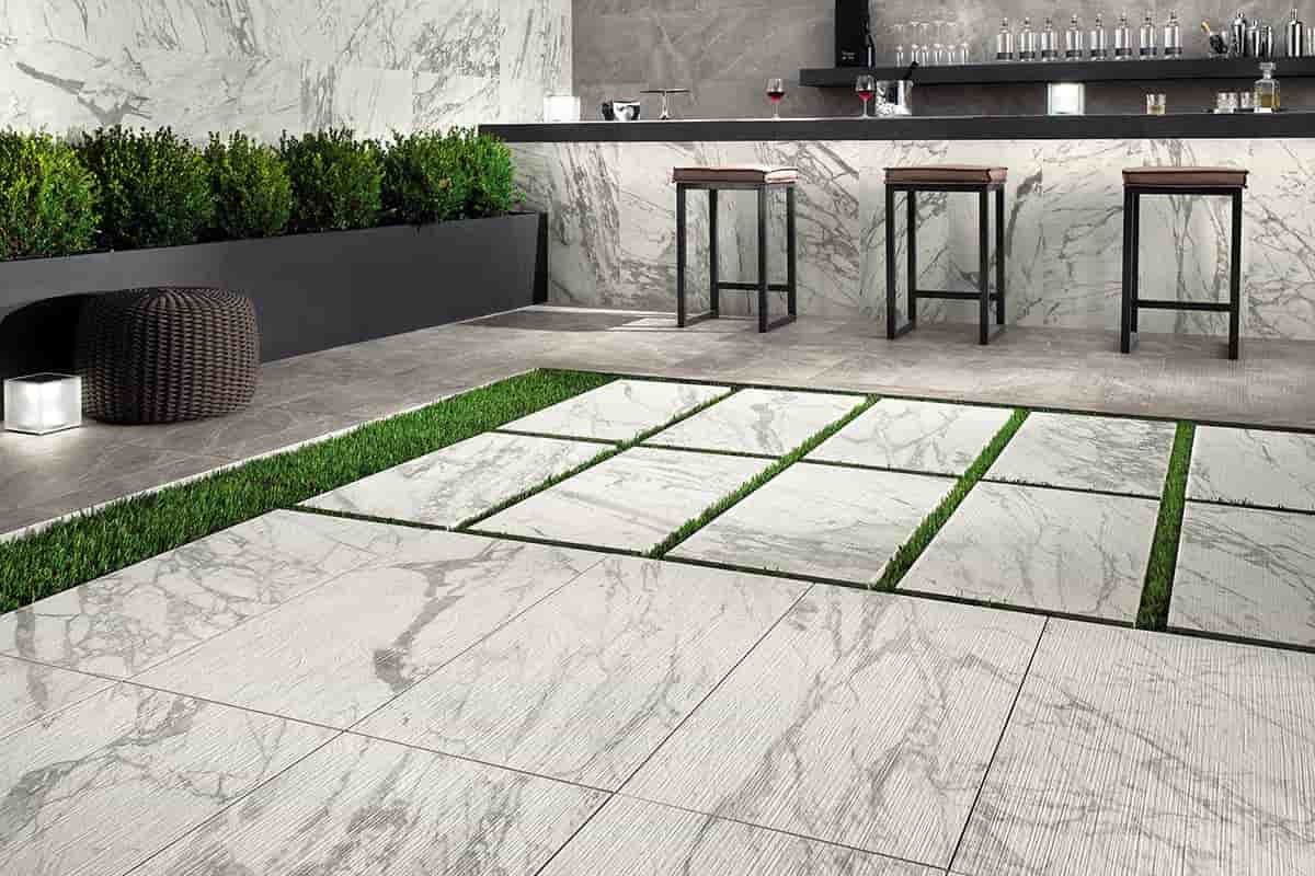 سرامیک 60 در 60 درجه 2؛ طوسی صدفی شیری نوع (مات براق)