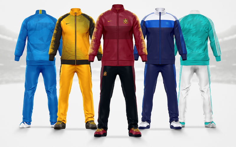 لباس گرمکن ورزشی؛ کلاه بلوز شلوار کشی رنگ (آبی قرمز سبز)