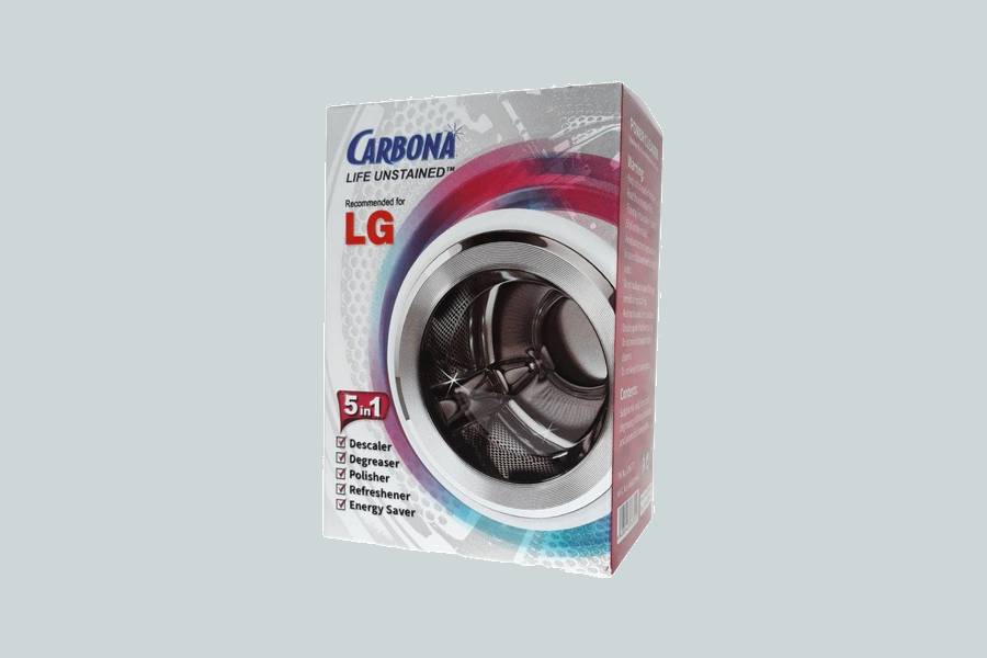 جرم گیر ماشین لباسشویی کاربونا؛ پودر مایع قرصی براق کننده 50گرمی Carbona