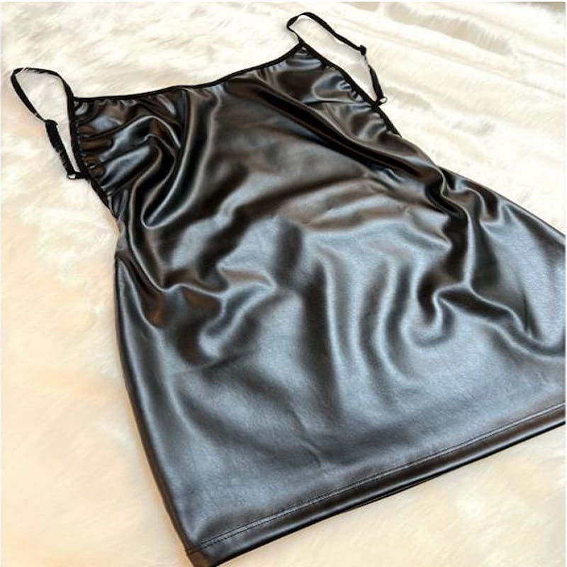 چرم لباس خواب؛ براق قابل شستشو بادوام منعطف رنگ مشکی