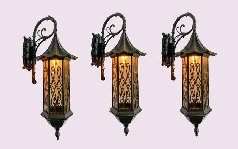 لامپ فانوسی (چراغ) آویز سقفی دیواری مناسب حیاط پارک