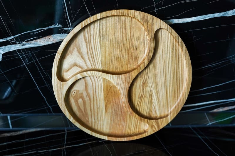 ظروف چوبی گرد؛ اردو خوری دسته دار عایق گرما