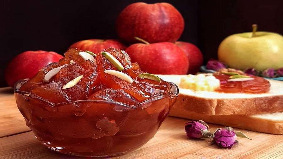 مربای سیب زرد با پوست؛ ارگانیک صبحانه ویتامین (A C) پتاسیم Calcium