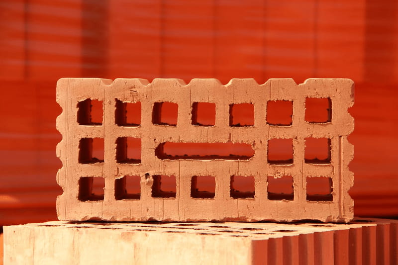 آجر سفال 15*20 اردبیل؛ عایق حرارتی 2 رنگ گلبهی زرد brick