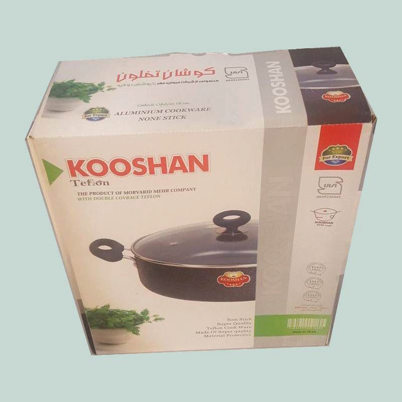 ظروف تفلون کوشان؛ گرانیتی درب پیرکس نشکن سایز (14 52)