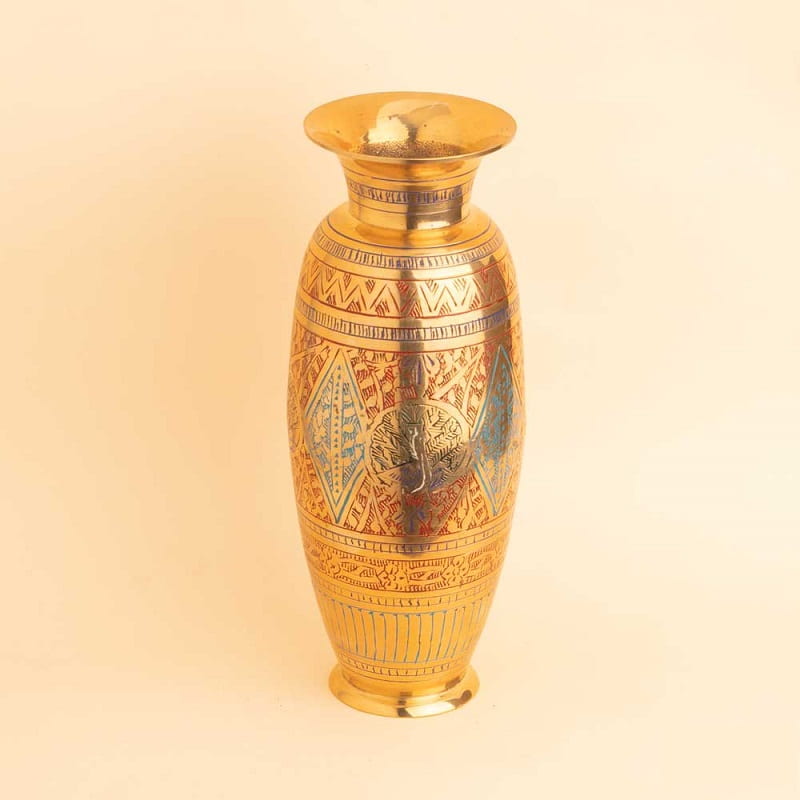 گلدان قلمزنی برنجی؛ سه بعدی مشبک جنس برنجی فلزی (500 1000) گرم