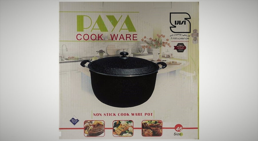 ظروف تفلون پایا (نچسب) مقاوم جنس بدنه آلومینیوم درب پیرکس