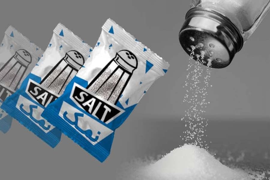 نمک تک نفره رستورانی؛ ید دار 10 گرمی حاوی سدیم غنی شده