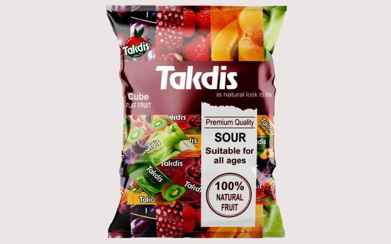 لواشک پذیرایی تاکدیس؛ لقمه ای لایه ای دو سر پیچ 3 طعم (گیلاس آلوچه سیب)