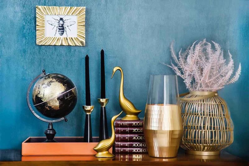 لوازم دکوری خانه؛ چوب برنز شیشه 4 سبک (ساده مینیمال کلاسیک فانتزی)