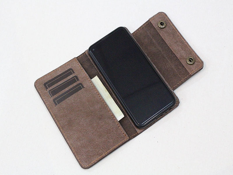 کیف موبایل؛ چرم برزنت بند دار 3 رنگ قهوه ای مشکی سورمه ای