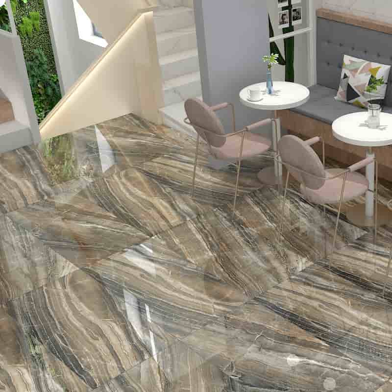 کاشی گرانیتی؛ سنگ طبیعی شیشه ای لعابی آکوستیک سقفی مشکی طوسی Granite