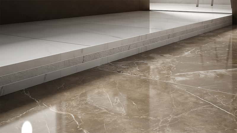 کاشی سرامیک شمس؛ ساده طرح دار (کف دیوار) مشکی سفید Gray