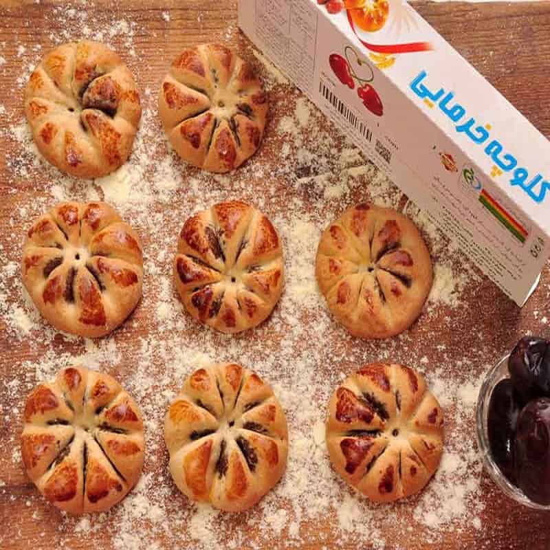 کلوچه خرمایی بسته بندی؛ کبکاب برهی شیره دار گرد بسته بندی تولید مکانیزه