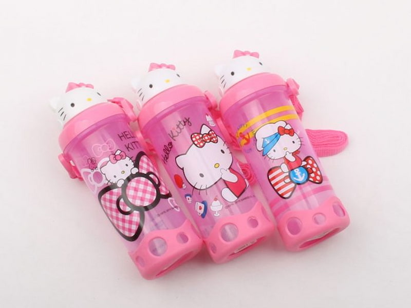 بطری آب بچه گانه؛ رنگارنگ سازگار محیط زیست 3 نوع (پلاستیکی استیل شیشه ای)