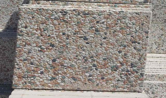 موزاییک واش بتن مشهد؛ ساده شیار دار سفید کرم طوسی ابعاد (30 30 60 60) سانتی متر