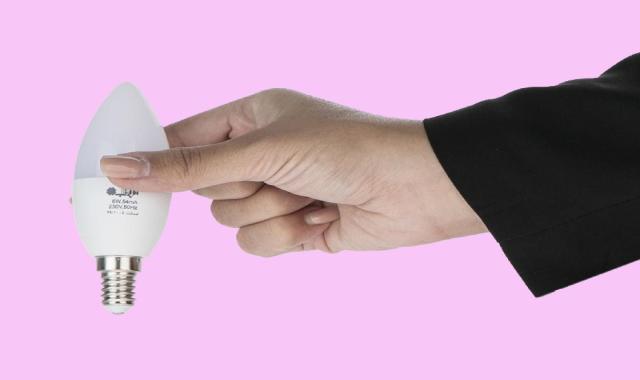 لامپ led شمعی افراتاب (چراغ الکتریکی) کم مصرف وزن 0.04 کیلو گرم