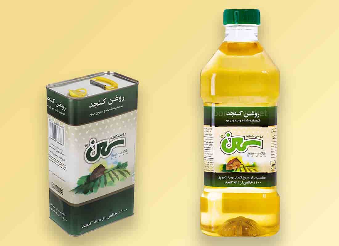 روغن کنجد سمن مقدار 1350 گرم؛ بطری پلاستیکی حاوی آنتی اکسیدان Vitamin E