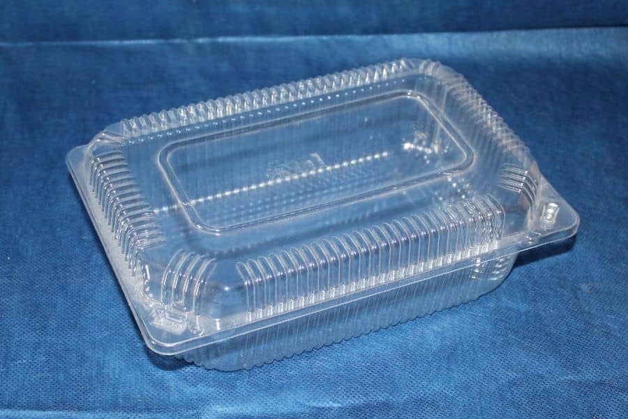 ظروف یکبار مصرف میوه؛ درب دار سبک 2 طرح شفاف مات polymer