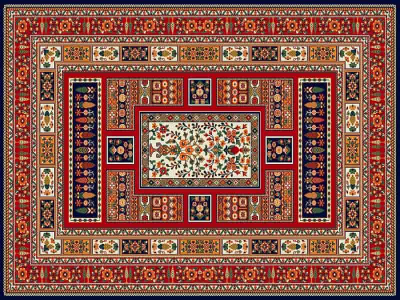 گلیم فرش ساوین مشهد؛ پشم پلی پروپیلن 2 نوع ماشینی دستبافت