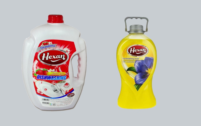 مایع ظرفشویی هگزان؛ آبی بنفش سفید رفع چربی ضد حساسیت liquid