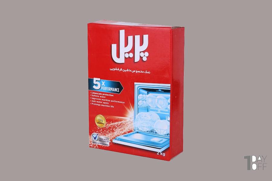 نمک ظرفشویی پریل؛ براق کننده جرم گیر قوی وزن(1.5 2 کیلو گرمی)