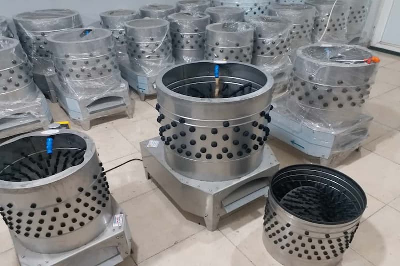 دستگاه پرکن مرغ در تهران؛ برقی لگن استوانه ای موتور الکتریکی کشتارگاه کوچک بزرگ Tehran