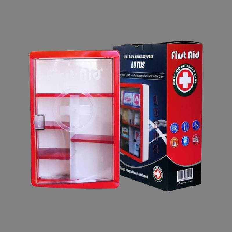 جعبه کمک های اولیه لوتوس؛ سفید قرمز دیواری (مسکونی اداری تجاری)