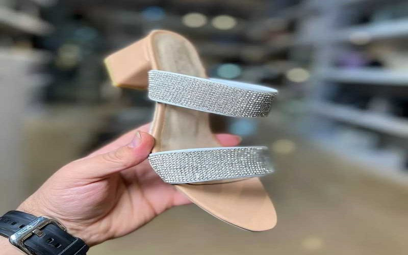 صندل نگین دار؛ زنانه ورنی براق (36 42) مجلسی اسپرت کلاسیک