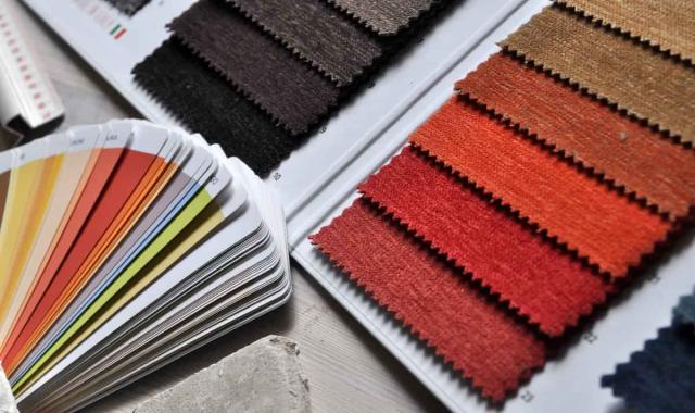 پارچه مبلی مسکو اویاز؛ ابریشمی مخمل کرم زرشکی polyester