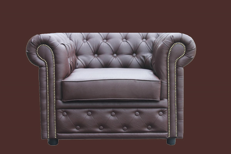 مبل چستر شکلاتی؛ چرم ترکیب 3 رنگ سفید طلایی آبی ضد لک Chester