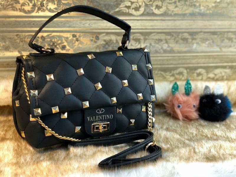 کیف مارک والنتینو؛ زرشکی مشکی صورتی (مجلسی اسپرت) تولید Italy